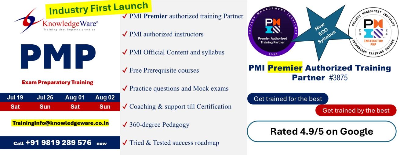 PMP Jul-Aug 2026 Training Program