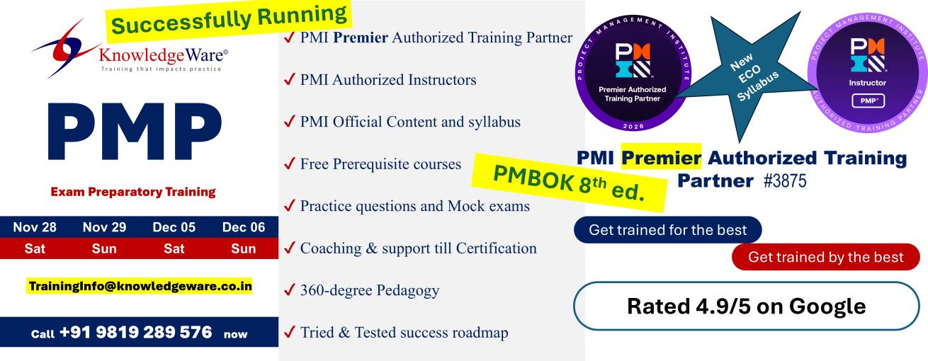 PMP Nov-Dec 2026 Training Program